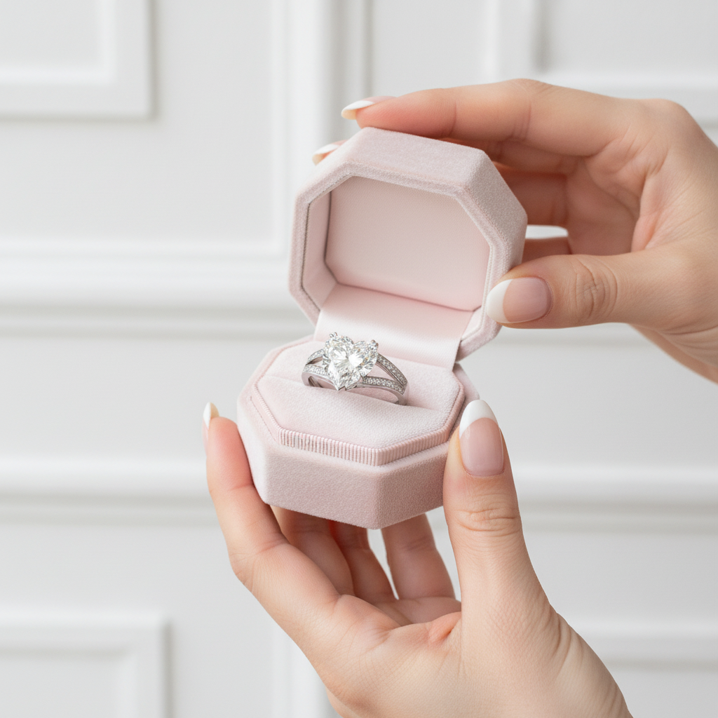 Exquisite 5.0 Carat Heart Cut Engagement Ring-Black Diamonds New York