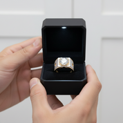 Exquisite Classic Diamond Option Men's Wedding Ring-Black Diamonds New York