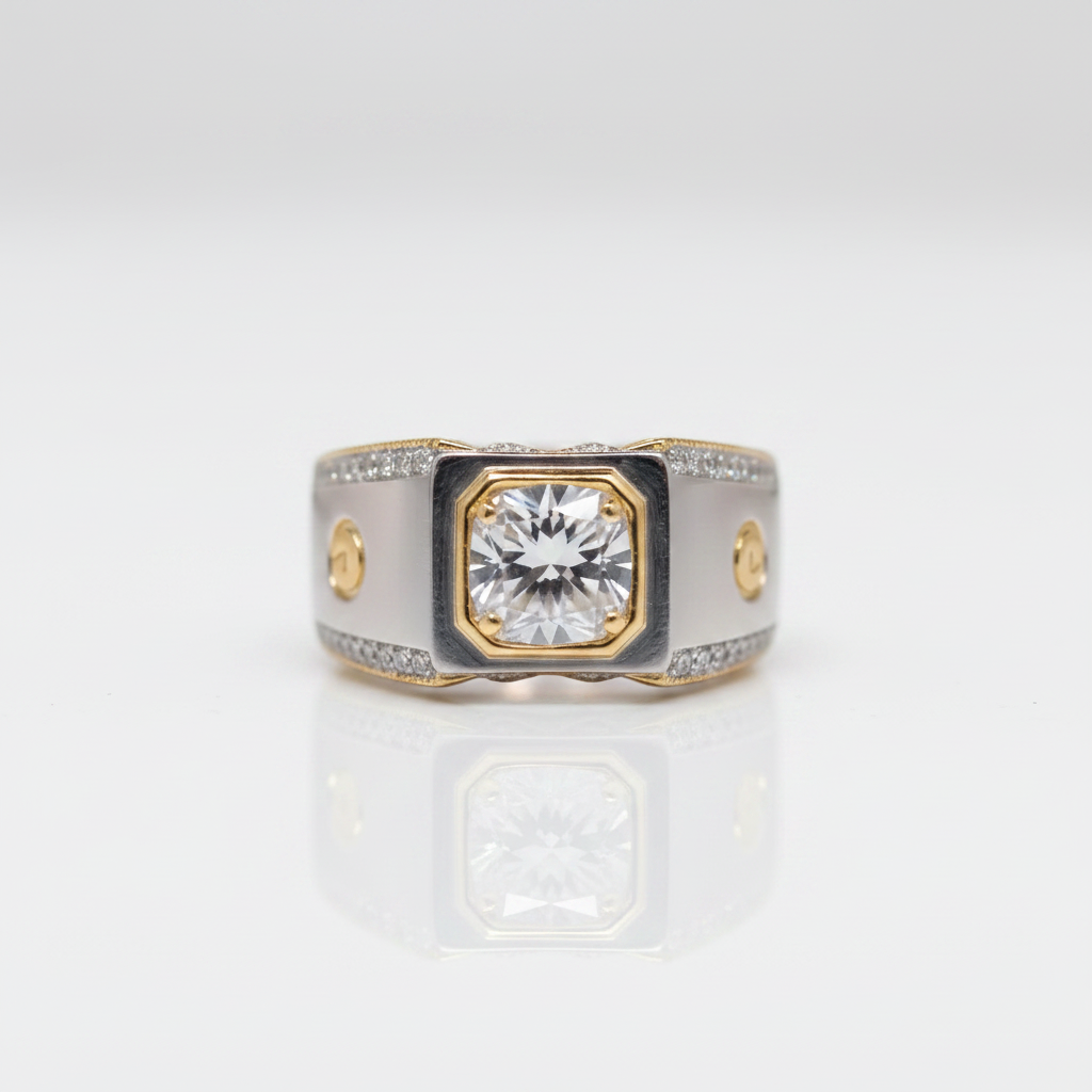 Exquisite Classic Diamond Option Men's Wedding Ring-Black Diamonds New York