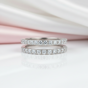 Exquisite Double Layer Round Cut Diamond Wedding Band Enhancer-Black Diamonds New York