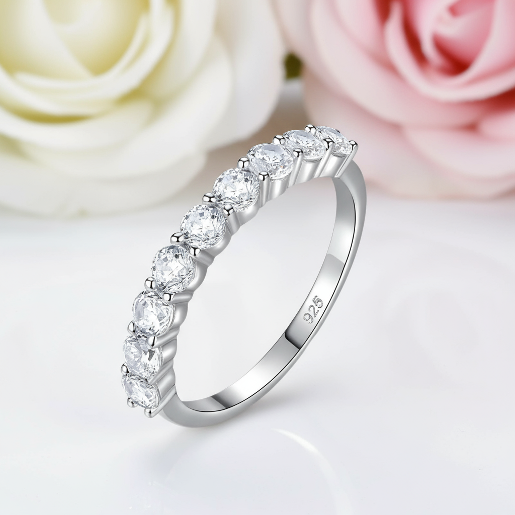 Exquisite Eternity Diamond Promise Ring-Black Diamonds New York