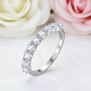 Exquisite Eternity Diamond Promise Ring-Black Diamonds New York