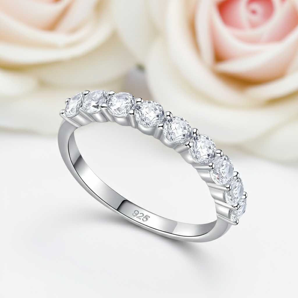 Exquisite Eternity Diamond Promise Ring-Black Diamonds New York