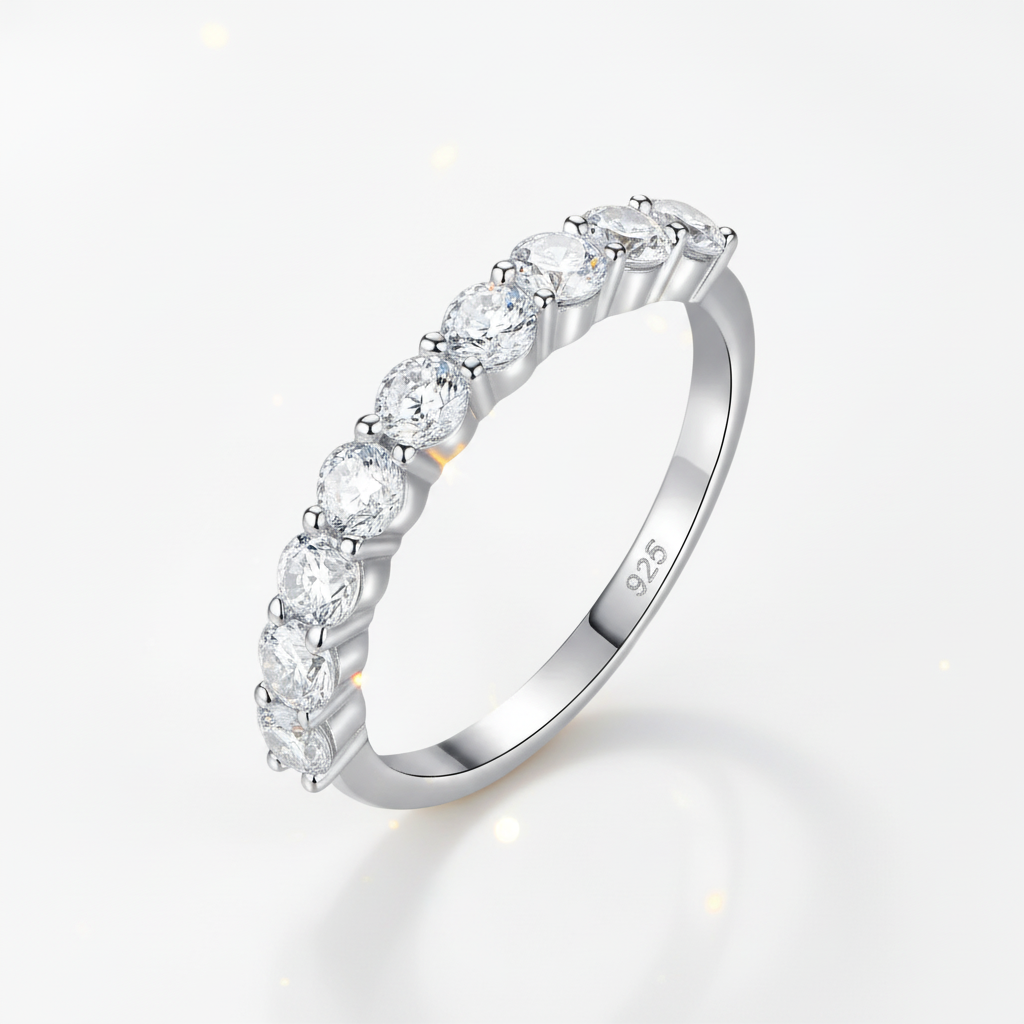 Exquisite Eternity Diamond Option Promise Ring-Black Diamonds New York