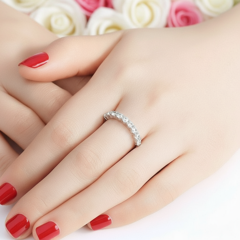 Exquisite Eternity Diamond Promise Ring-Black Diamonds New York