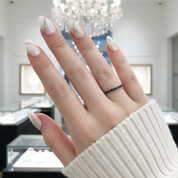 Exquisite Half Eternity Blue Sapphire Wedding Band-Black Diamonds New York