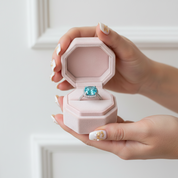 Exquisite Halo Cushion Cut Cyan Blue Diamond Engagement Ring-Black Diamonds New York