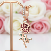 Exquisite Rose Gold Charm & Pendant with Diamond-Black Diamonds New York