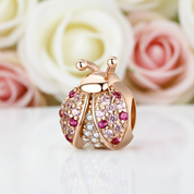 Exquisite Rose Gold Charm & Pendant with Diamond-Black Diamonds New York