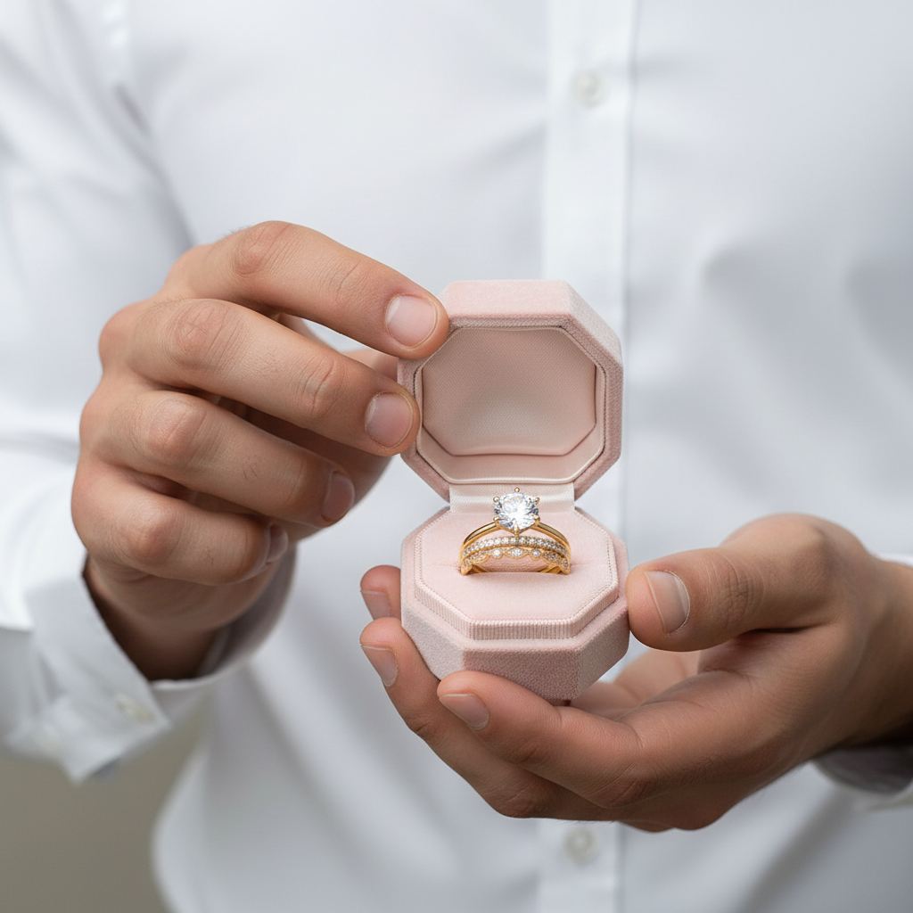 Exquisite Round Cut White Sapphire 3pcs Wedding Ring Set-Black Diamonds New York