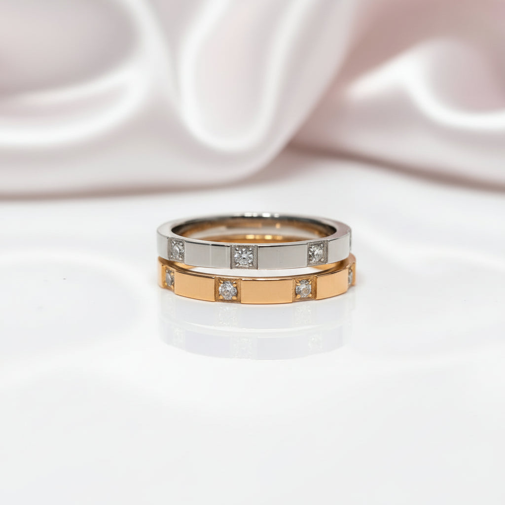Exquisite Waterproof Engagement Ring with Stone Inlay-Black Diamonds New York