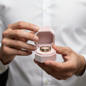Exquisite Waterproof Engagement Ring with Stone Inlay