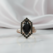 Fate- 1 Carat Black Diamond Victorian Gothic Ring-Black Diamonds New York