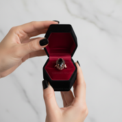 Fate- 1 Carat Black Diamond Option Victorian Gothic Ring
