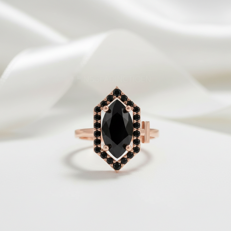 Fate Victorian Gothic black diamond ring detail