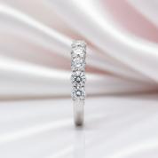 Five Stone 4mm Round Cut Diamond Option Wedding Band-Black Diamonds New York