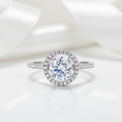 1.25ct Round Cut Diamond Option Engagement Ring-Black Diamonds New York