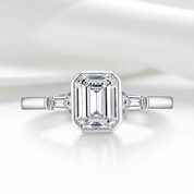 1.5ct Emerald Cut Diamond Option Engagement Ring-Black Diamonds New York