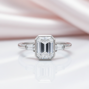 1.5ct Emerald Cut Diamond Option Engagement Ring-Black Diamonds New York