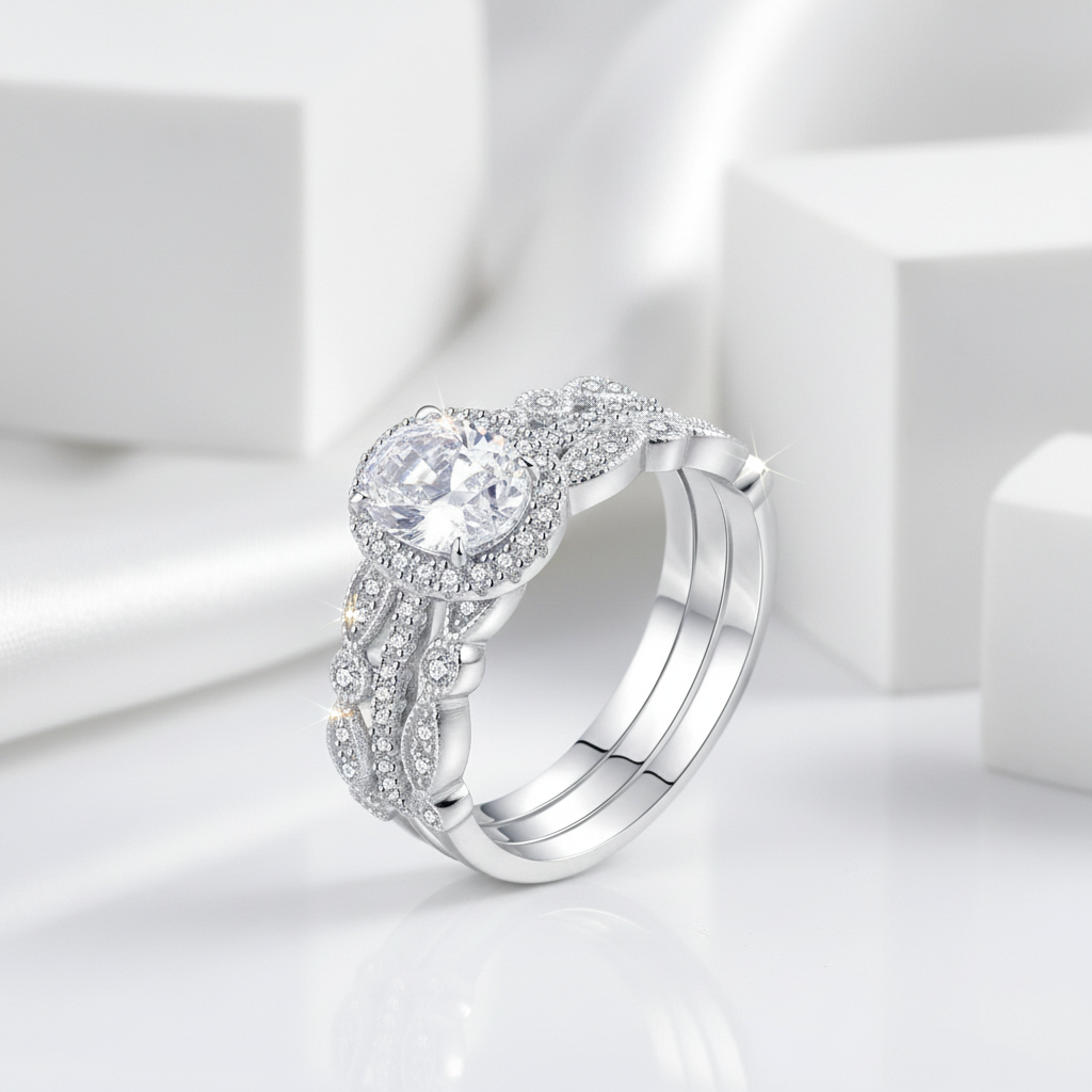 Flash Sale 1.8ct Oval Cut Created Diamond Ring-Black Diamonds New York