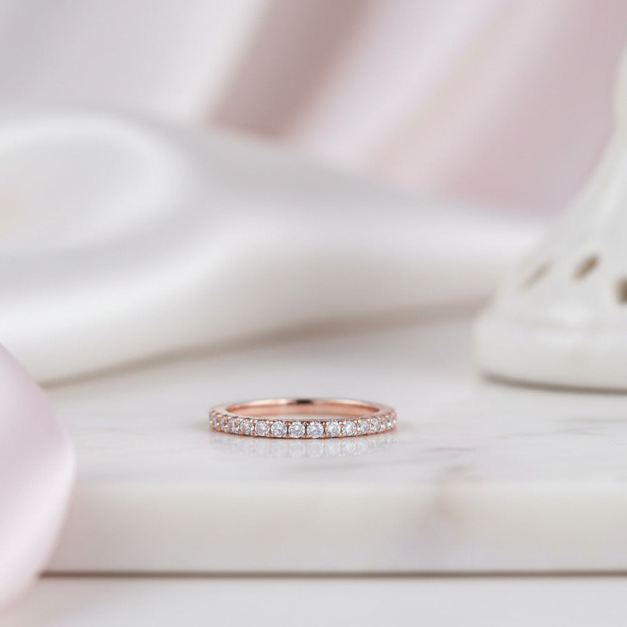 3.0ct Cushion Cut Rose Gold Clear Simulated Sapphire Wedding Ring Set-Black Diamonds New York