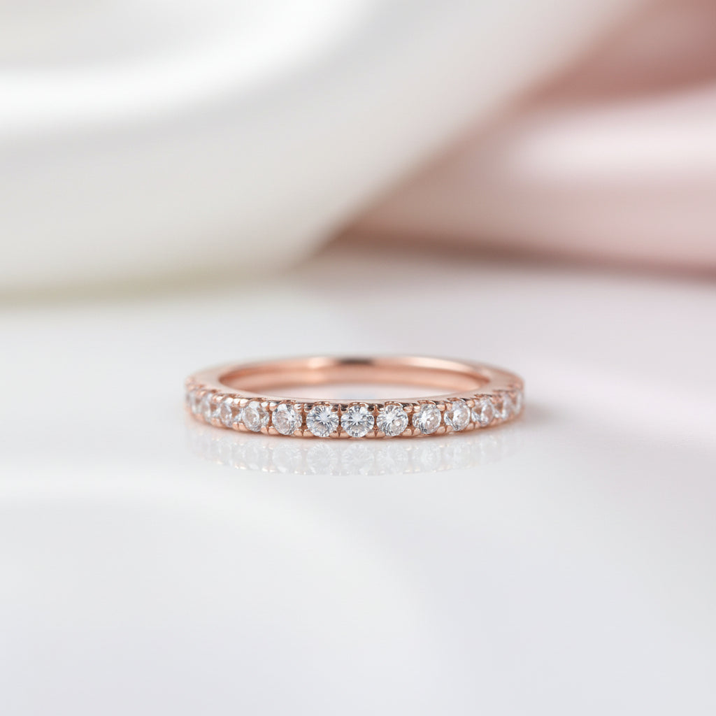 3.0ct Cushion Cut Rose Gold Clear Simulated Sapphire Wedding Ring Set-Black Diamonds New York