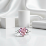 5.0 Ct Pink Heart Cut Diamond Engagement Ring-Black Diamonds New York