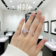 5.0 Ct Pink Heart Cut Diamond Engagement Ring-Black Diamonds New York