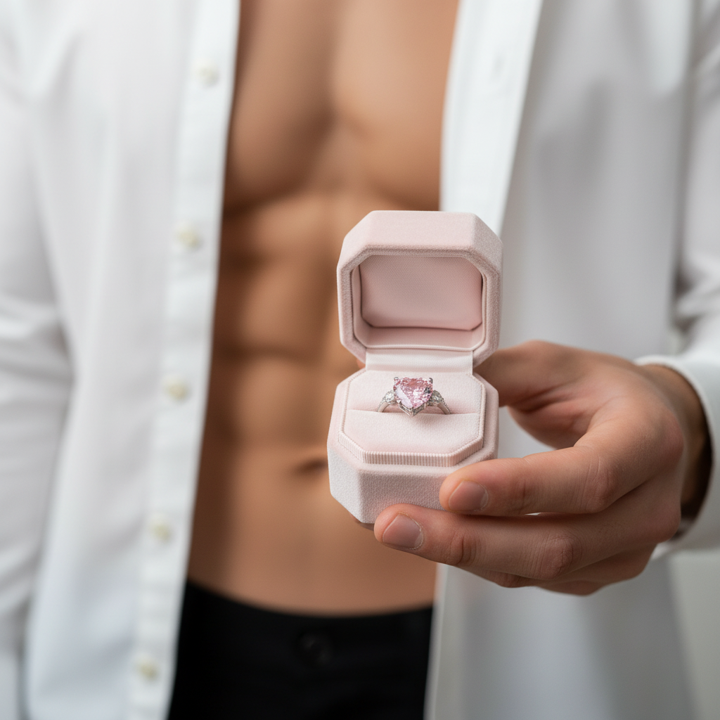 5.0 Ct Pink Heart Cut Diamond Engagement Ring-Black Diamonds New York