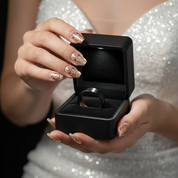 8mm Black Tungsten Carbide Matte Brushed Wedding Band-Black Diamonds New York