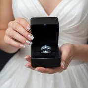 8mm Tungsten Wedding Band with Abalone Shell-Black Diamonds New York