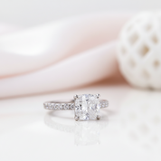 Diamond Option Cushion Cut 3-Pcs Wedding Ring-Black Diamonds New York
