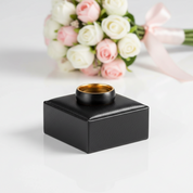 Classic Brushed Black Tungsten Men's Wedding Band-Black Diamonds New York