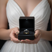 Classic Brushed Black Tungsten Men's Wedding Band-Black Diamonds New York