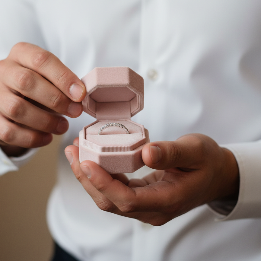 Classic Half Eternity Thin Women's Wedding Band-Black Diamonds New York