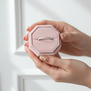 Classic Half Eternity Thin Women's Wedding Band-Black Diamonds New York