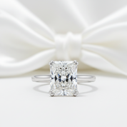 Classic Radiant Cut Diamond Option Solitaire Engagement Ring-Black Diamonds New York