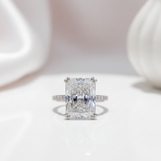 Elegant 3.0ct Radiant Cut Lab Grown Diamond Option Engagement Ring-Black Diamonds New York