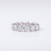 Eternity Heart Cut Wedding Band-Black Diamonds New York