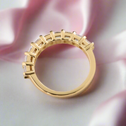 Half Eternity Asscher Cut Ring Band-Black Diamonds New York