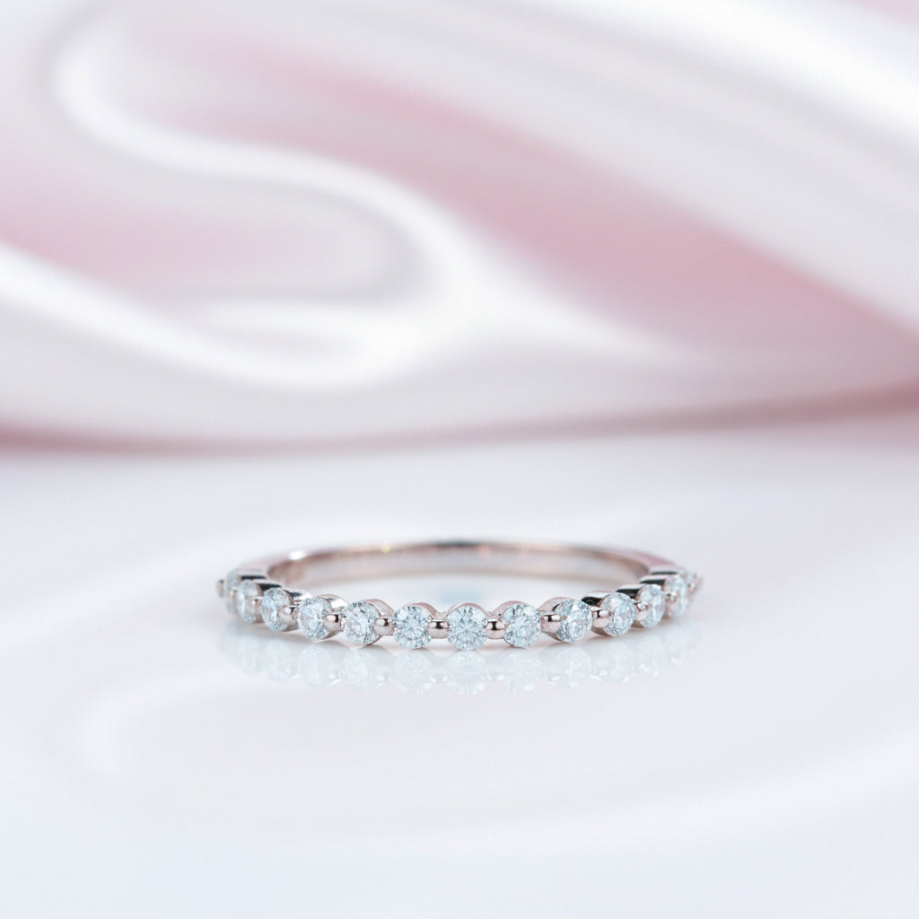 Half Eternity Diamond Option Bubble Ring Band-Black Diamonds New York