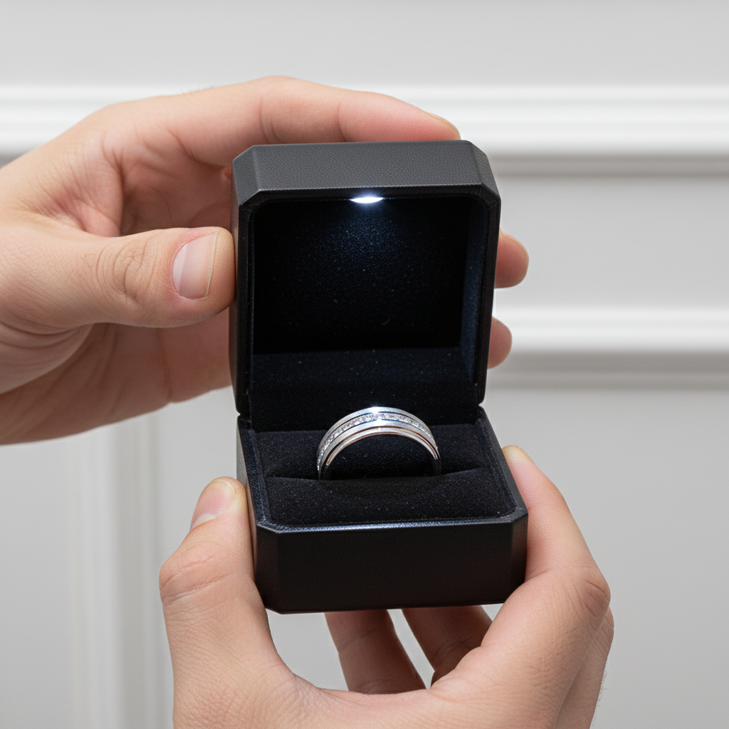 Men's Tungsten Carbide 8mm Wedding Band-Black Diamonds New York