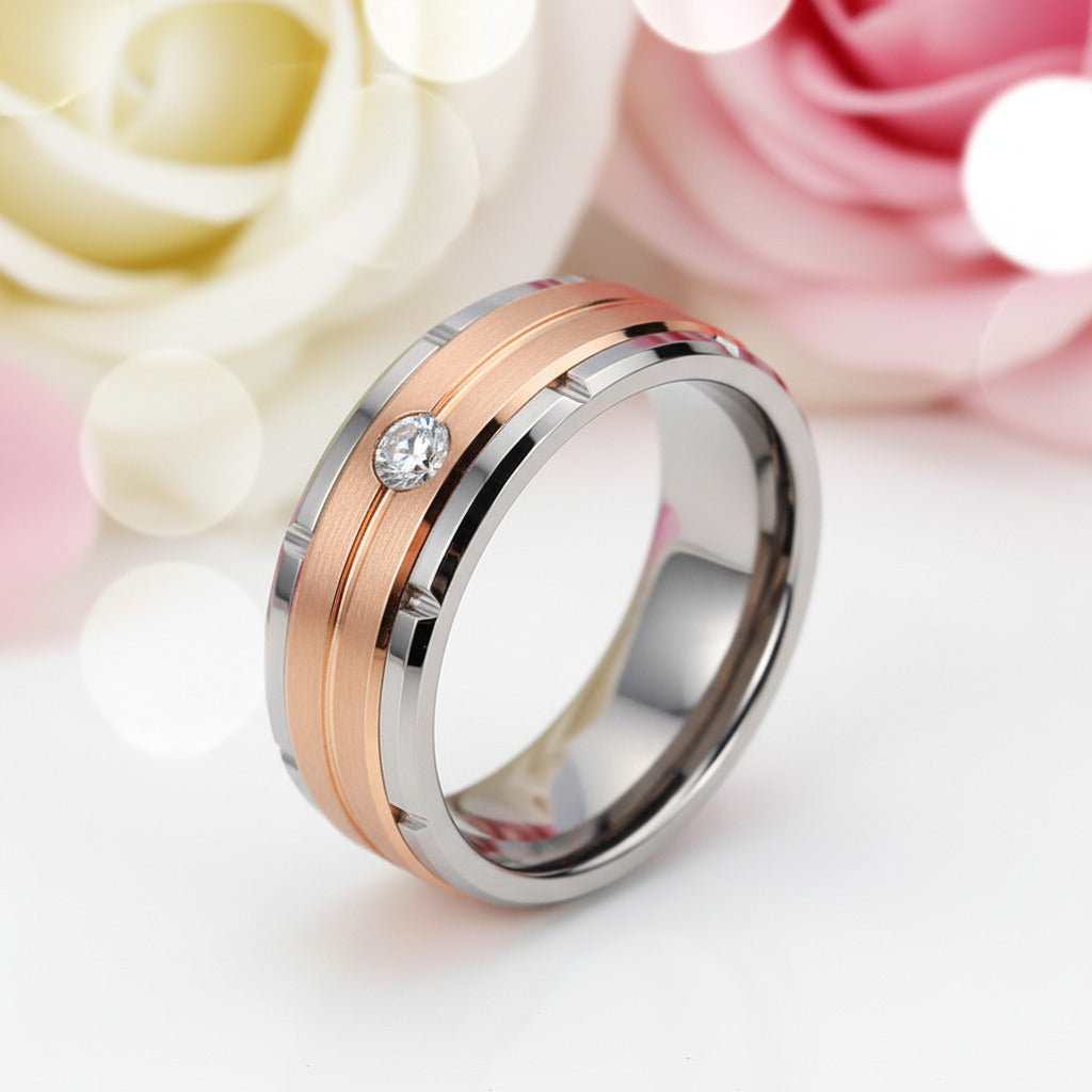 Men's Tungsten Carbide Diamond Wedding Band-Black Diamonds New York