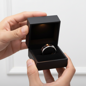 Men's Tungsten Wedding Band with Carbon Fiber-Black Diamonds New York