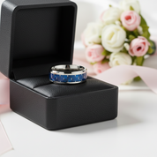 Men's Tungsten Wedding Band with Carbon Fiber-Black Diamonds New York