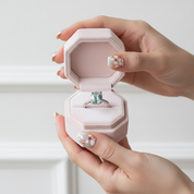 Rare Blue Green Cushion Cut Diamond Option Ring-Black Diamonds New York
