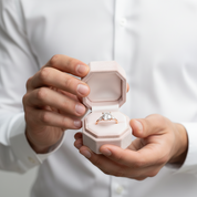 Rose Gold 2.0ct Cushion Cut Three Stone Diamond Option Engagement Ring-Black Diamonds New York