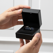 Simple Black Titanium Men's Wedding Band-Black Diamonds New York