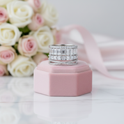 Stunning 4PC Stackable Wedding Band Set-Black Diamonds New York