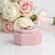 Twist Rose Gold Infinity Wedding Band-Black Diamonds New York
